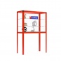 Vitrine, freistehend, 180 cm hoch, 120x50 cm (B/T), 